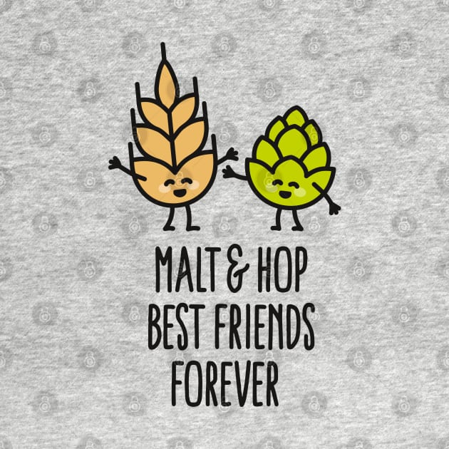 Malt hop BFF hipster couples beer friends men by LaundryFactory